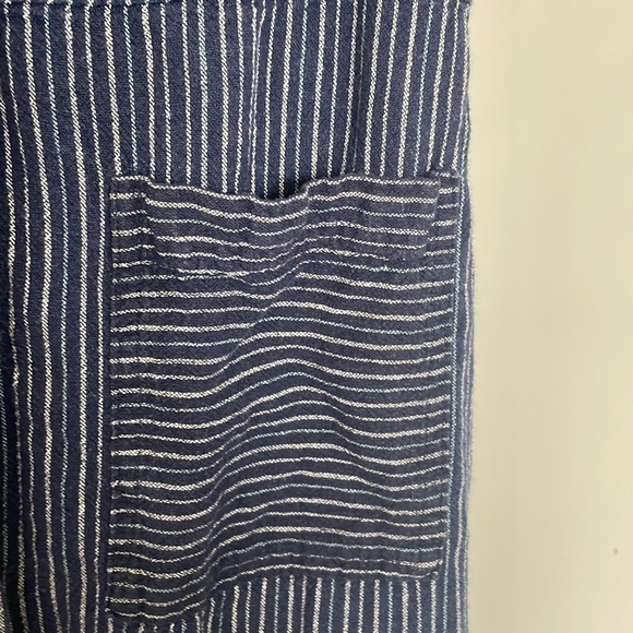 LOld Navy Linen Blend Sleeveless Pinstripe Dress Sz L EUC - Picture 2 of 5